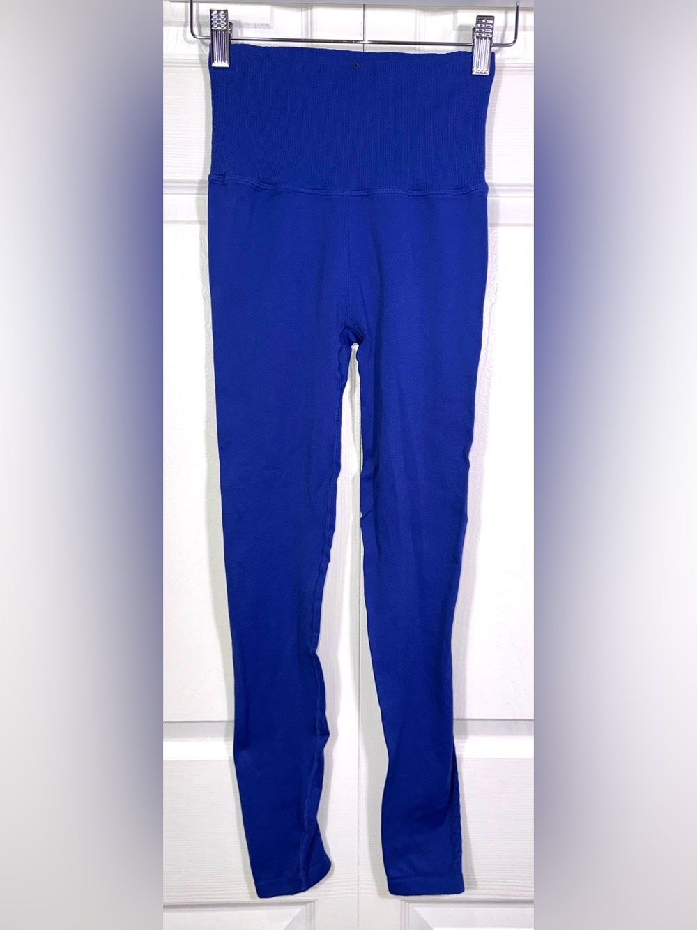 Free People Movement Blue High Rise 7/8 Leggings XS/S calf Detail Athletic